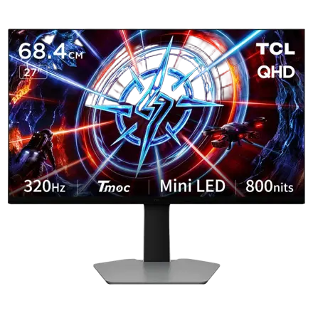 TCL QHD 320Hz Mini LED HDR 600 HFS 게이밍 모니터, 68.4cm, 27P2A Pro