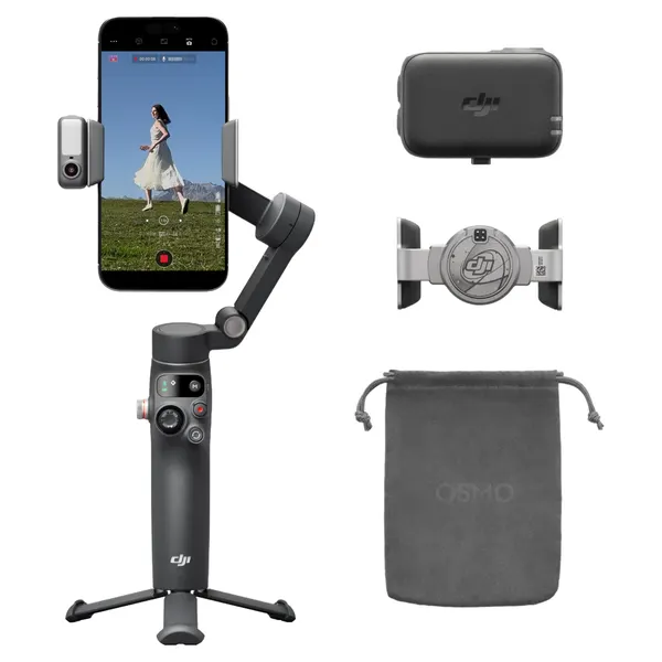 DJI Osmo Mobile 8 360도 추적 스마트폰 짐벌, 단일 상품, 단일 색상, 1개