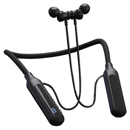 엑티몬 무선 블루투스 넥밴드 이어폰 운동 러닝 통화용 스포츠 이어셋 MON-H700, 블랙, MON-H700