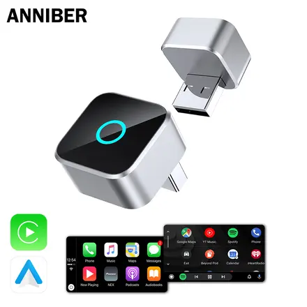 ANNIBER 정품 초미니 무선 애플 카플레이 안드로이드 오토 2in1 스마트 차량용 무선 카플레이 미러링 동글 리뷰