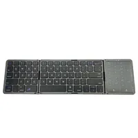 2026 3단 접이식 블루투스 키보드터치패드 포함 PC Mac 스마트폰 IPad용 휴대용 접이식 키보드