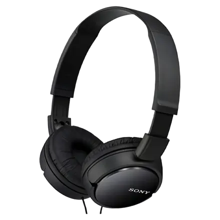 소니 스테레오 헤드폰, MDR-ZX110AP, 블랙, 3.5mm단자