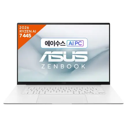 에이수스 2026 젠북 S 16 라이젠 AI 라이젠 AI 400 시리즈, 스칸디나비안 화이트, 1TB, 32GB, WIN11 Home, UM5606GA-SR178W