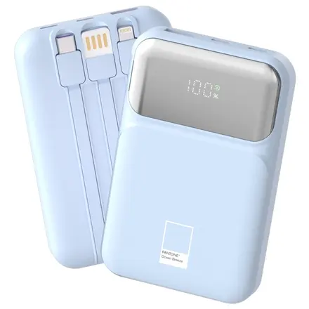 팬톤 PD 22.5W 초고속충전 대용량 케이블 일체형 미러 보조배터리 10000mAh PGB-20